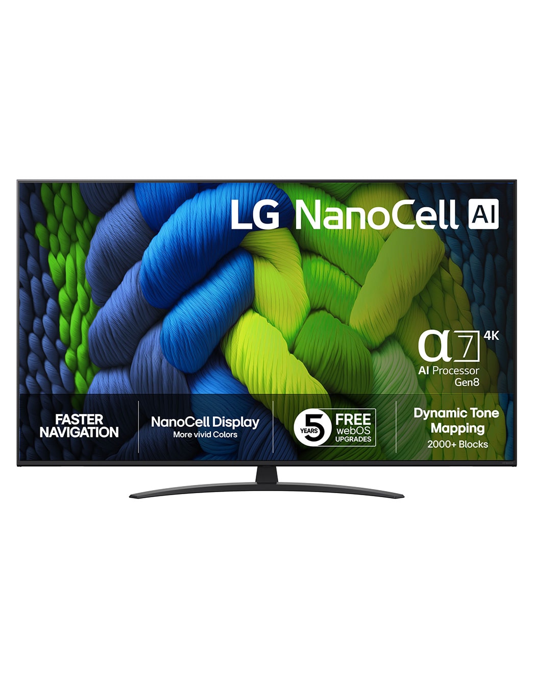 全国送料込❣️新品保管品。次世代LG50型4KNanoCell TV LG 50 tomme NanoCell AI NANO82 4K Smart TV 50NANO82A6B.AEU | LG