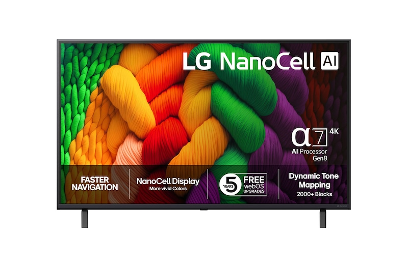 43” LG NanoCell AI NANO8E 4k Smart TV 2025