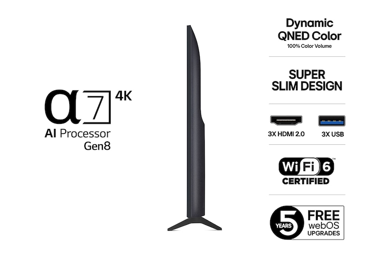 43 " LG QNED AI QNED70 4K Smart TV 2025