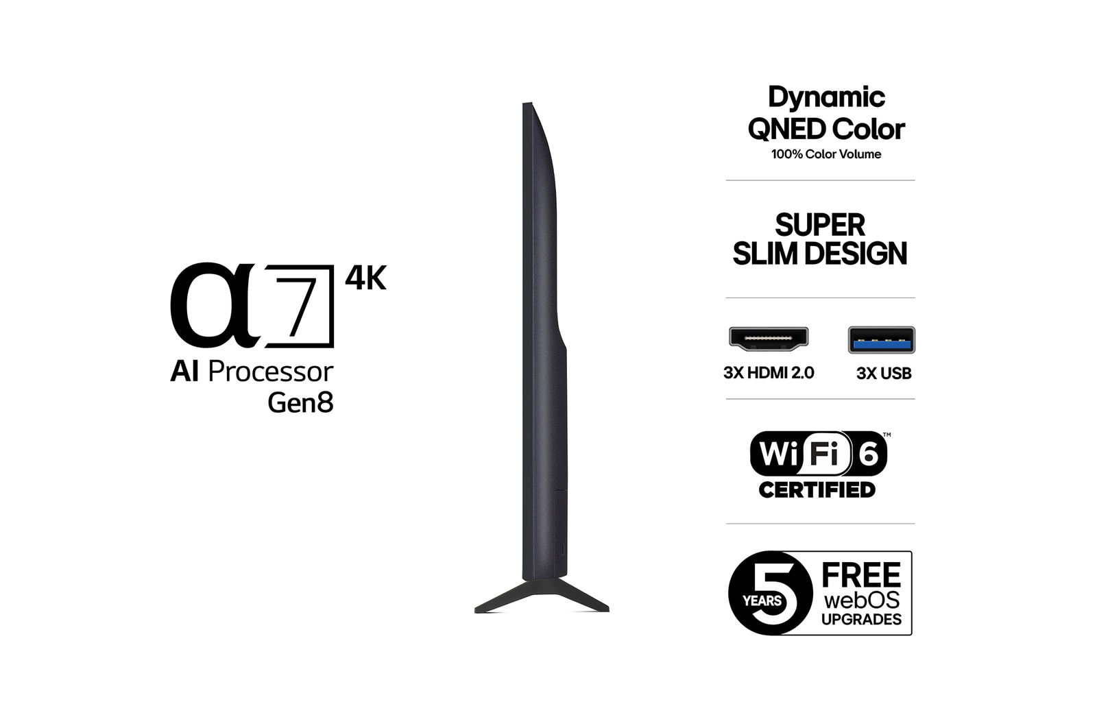 75" LG QNED AI QNED70 4K Smart TV 2025