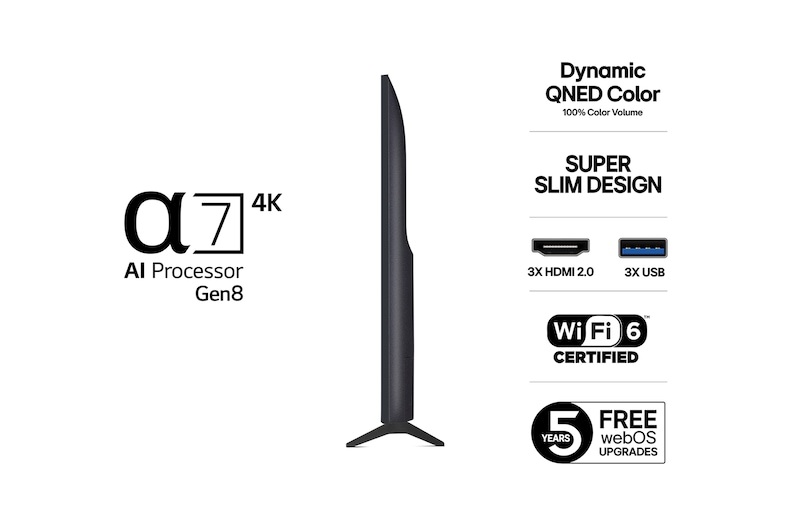 75" LG QNED AI QNED70 4K Smart TV 2025