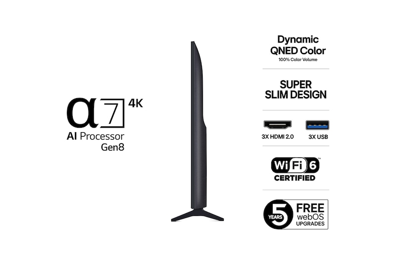75" LG QNED AI QNED70 4K Smart TV 2025
