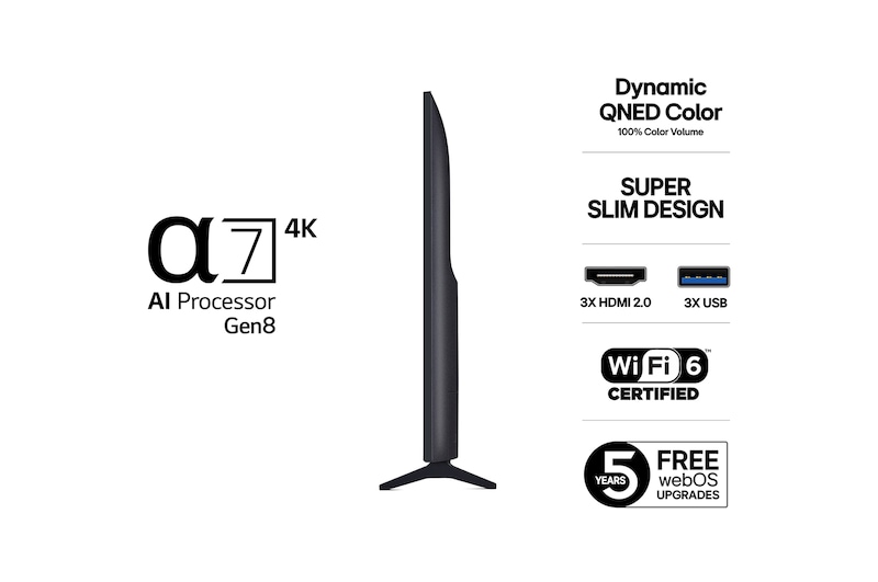 55" LG QNED AI QNED70 4K Smart TV 2025