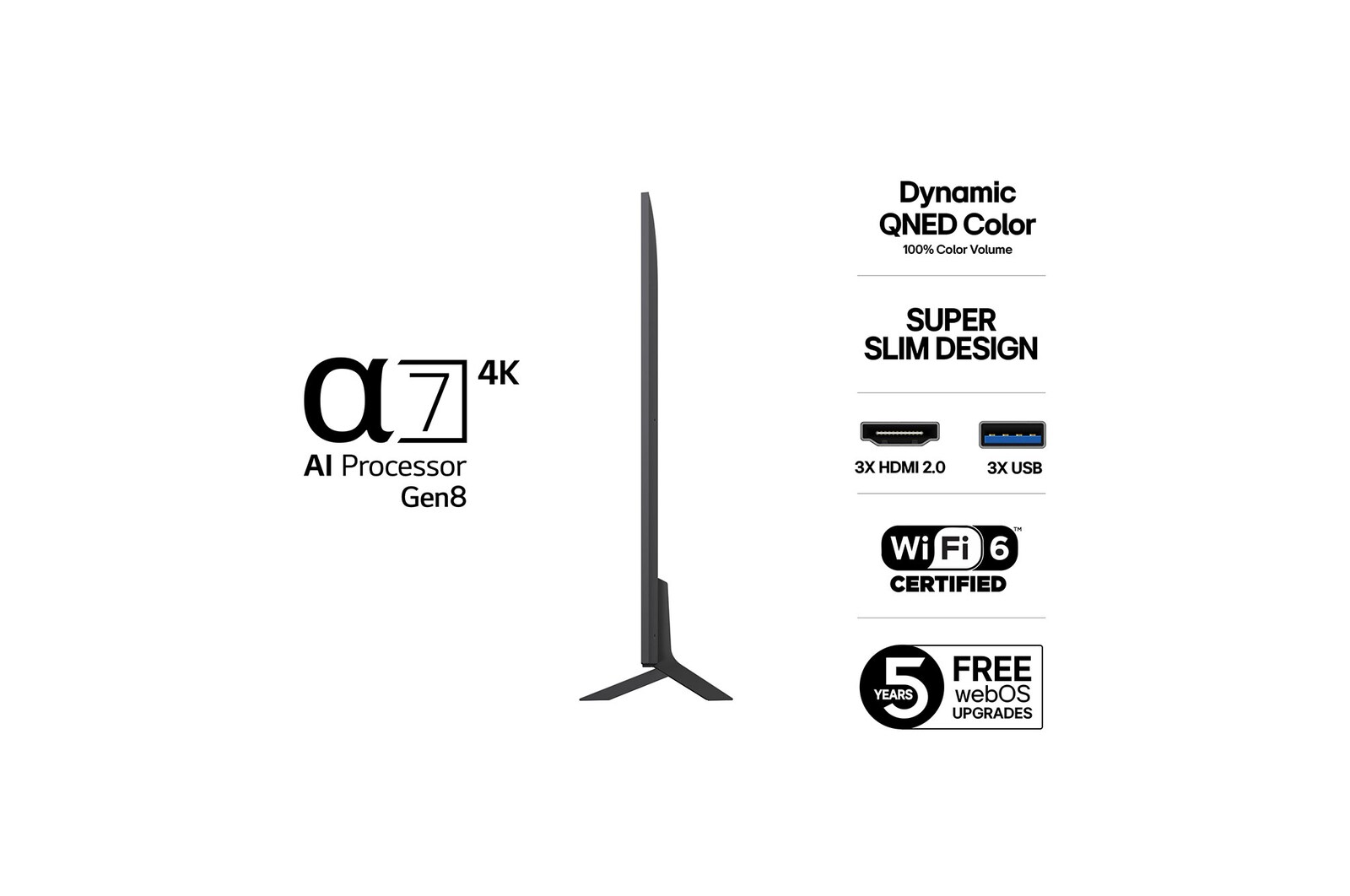 LG QNED AI QNED80 4K Smart TV 2025