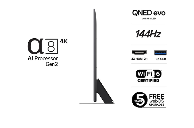 65" LG QNED evo AI QNED86 MiniLED 4K Smart TV 2025