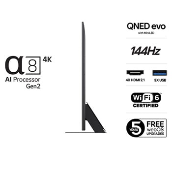 65" LG QNED evo AI QNED86 MiniLED 4K Smart TV 2025