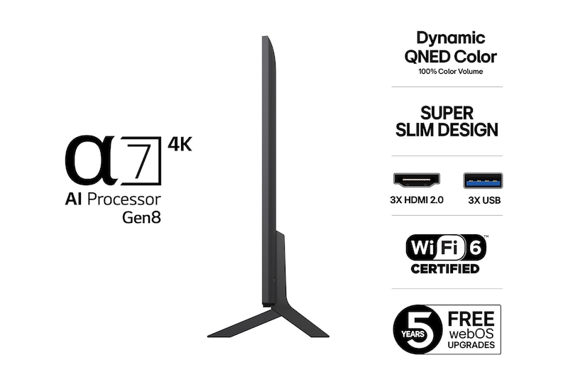 43" LG QNED AI QNED8E 4K Smart TV 2025