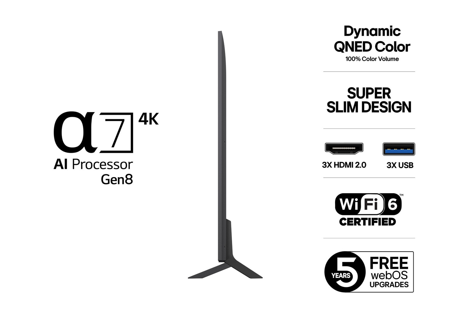 50" LG QNED AI QNED8E 4K Smart TV 2025