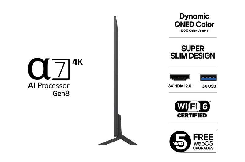 55" LG QNED AI QNED8E 4K Smart TV 2025
