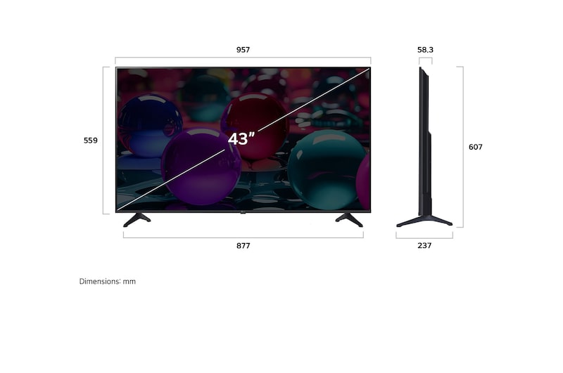 43” LG UHD AI UA73 4k Smart TV 2025