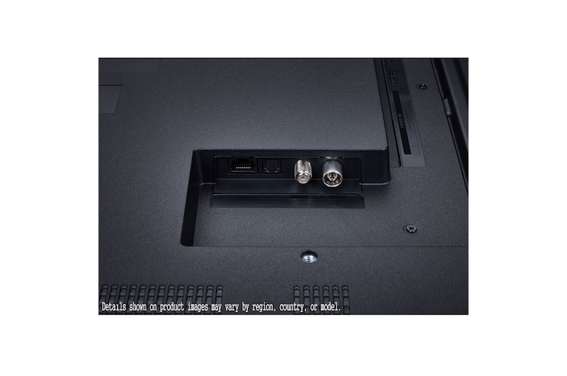 55” LG UHD AI UA73 4k Smart TV 2025 ports view