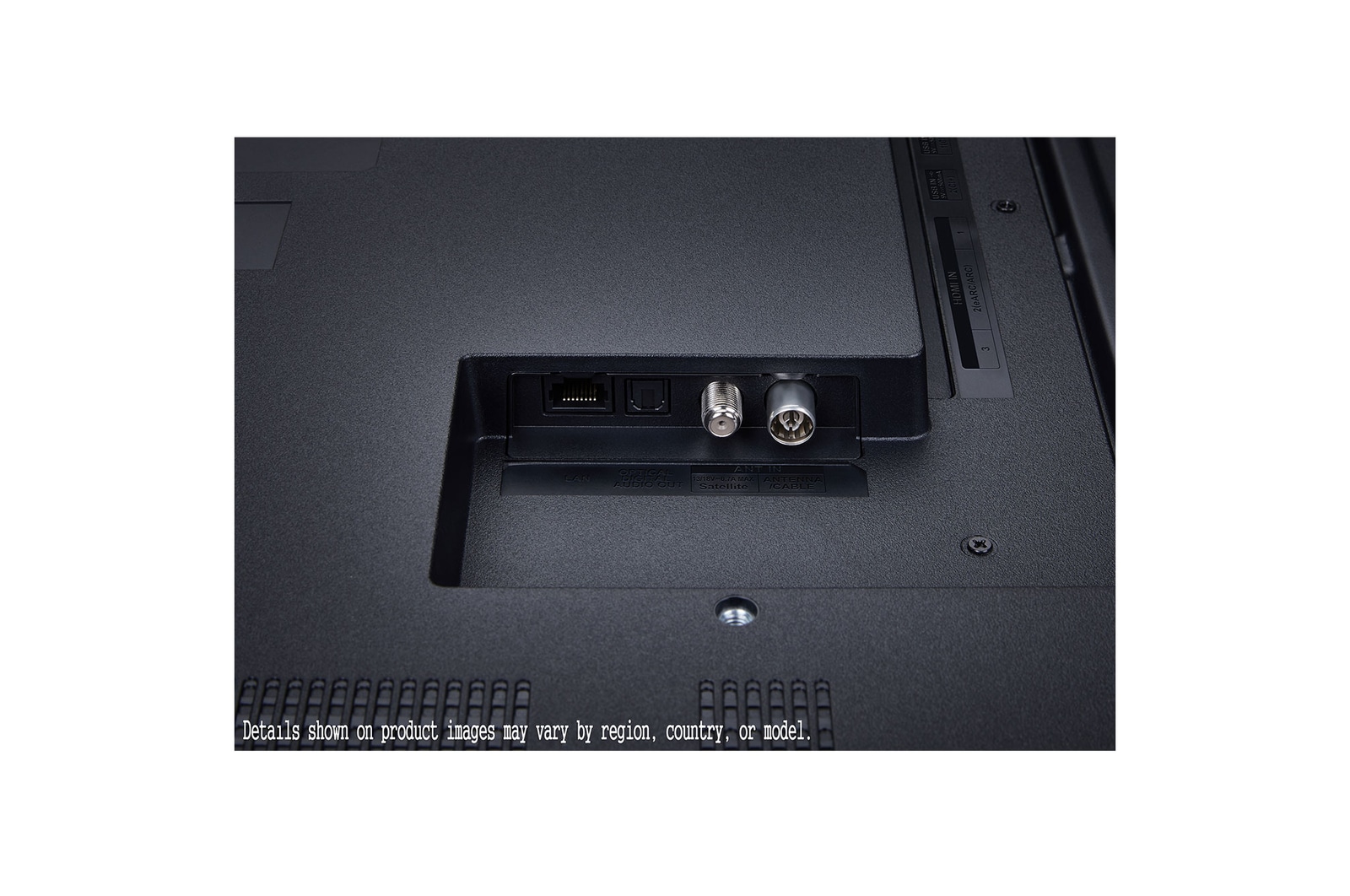 65” LG UHD AI UA73 4k Smart TV 2025 port view