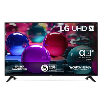 65” LG UHD AI UA73 4k Smart TV 2025 Front view