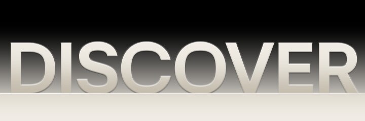 Opdag-tekst mod en sort gradueret baggrund