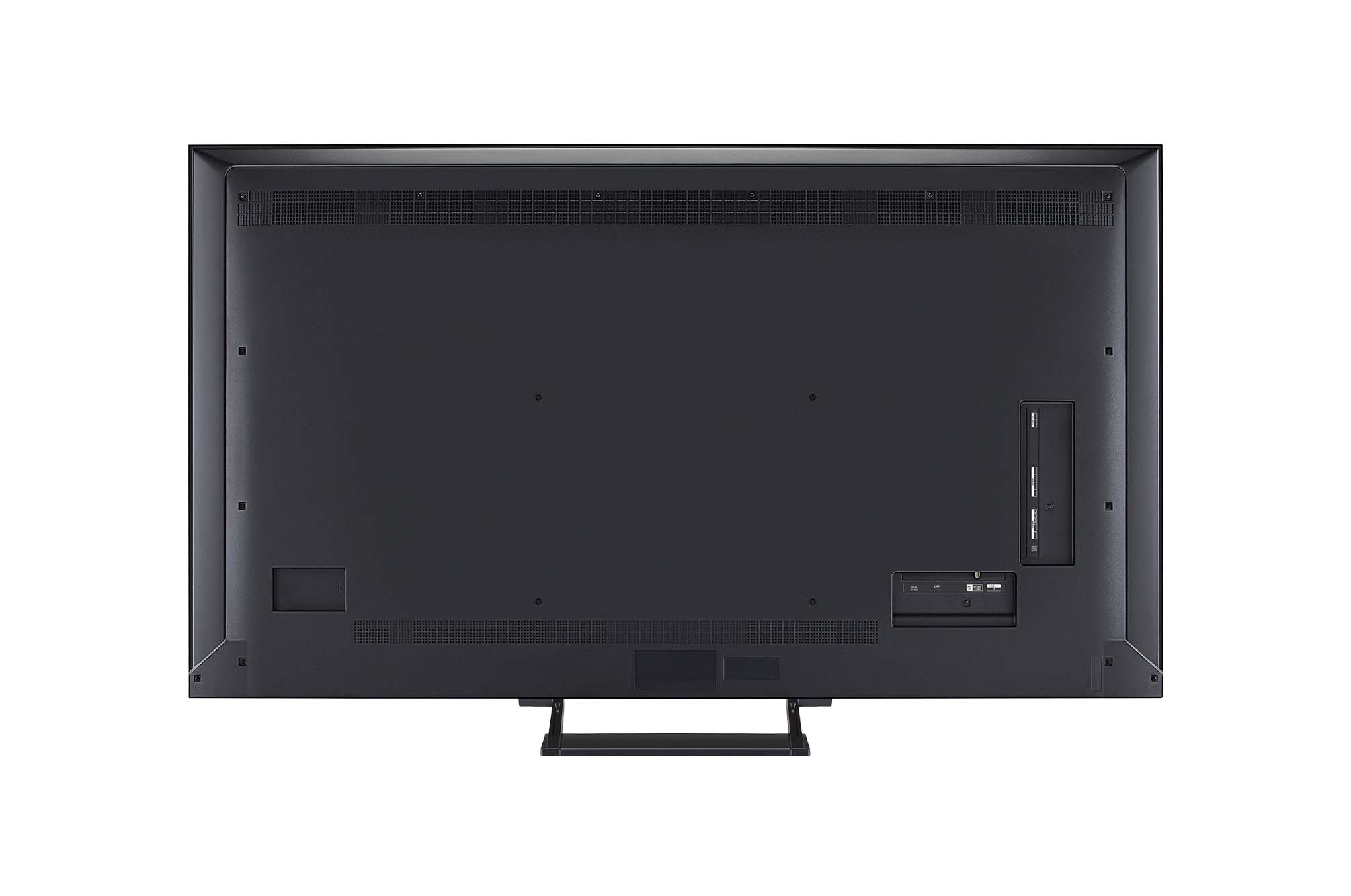 Visning bagfra af LG QNED evo QNED92 TV.