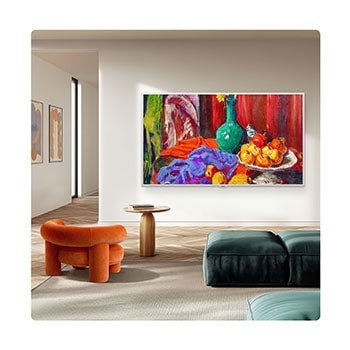 LG Gallery+: Gør dit TV til et kunstværk. LG Gallery Design skaber en elegant pasform på din væg, som et indrammet lærred. Nyd samlinger af smukke kunstværker, der forskønner æstetikken i dit hjem, når du ikke ser dine yndlingsfilm eller serier. Gør Gallery TV'et til dit eget med en ramme, der passer til din indretning.