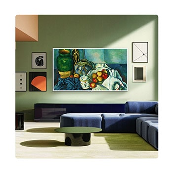 LG Gallery+: Gør dit TV til et kunstværk. LG Gallery Design skaber en elegant pasform på din væg, som et indrammet lærred. Nyd samlinger af smukke kunstværker, der forskønner æstetikken i dit hjem, når du ikke ser dine yndlingsfilm eller serier. Gør Gallery TV'et til dit eget med en ramme, der passer til din indretning.