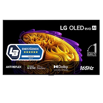 Visning forfra af LG 77" OLED evo Gallery G6 4K AI TV - 2026 OLED77G64LW