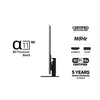 LG 55" OLED evo Gallery G6 med stativ 4K AI TV - 2026