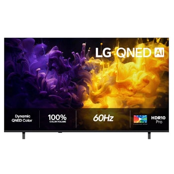 Visning forfra af LG 75" QNED70 4K AI TV - 2026 75QNED70B6A