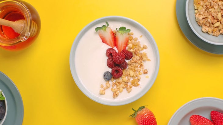 Det viser en yoghurt, som er fermenteret med LG NeoChef™.