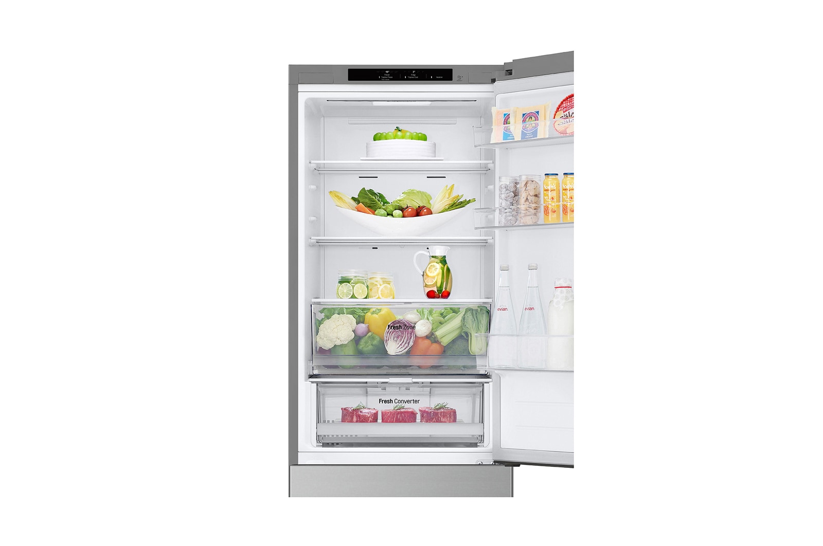 1.86M 344L Kølefryseskab(Prime Silver) - Energiklasse D, Door Cooling™ og Smart Diagnosis™