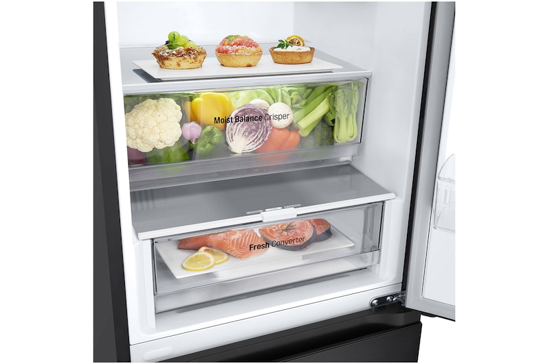 1.86M 344L Kølefryseskab(Essence Matte Black) - Energiklasse A, Door Cooling™ og Smart Diagnosis™