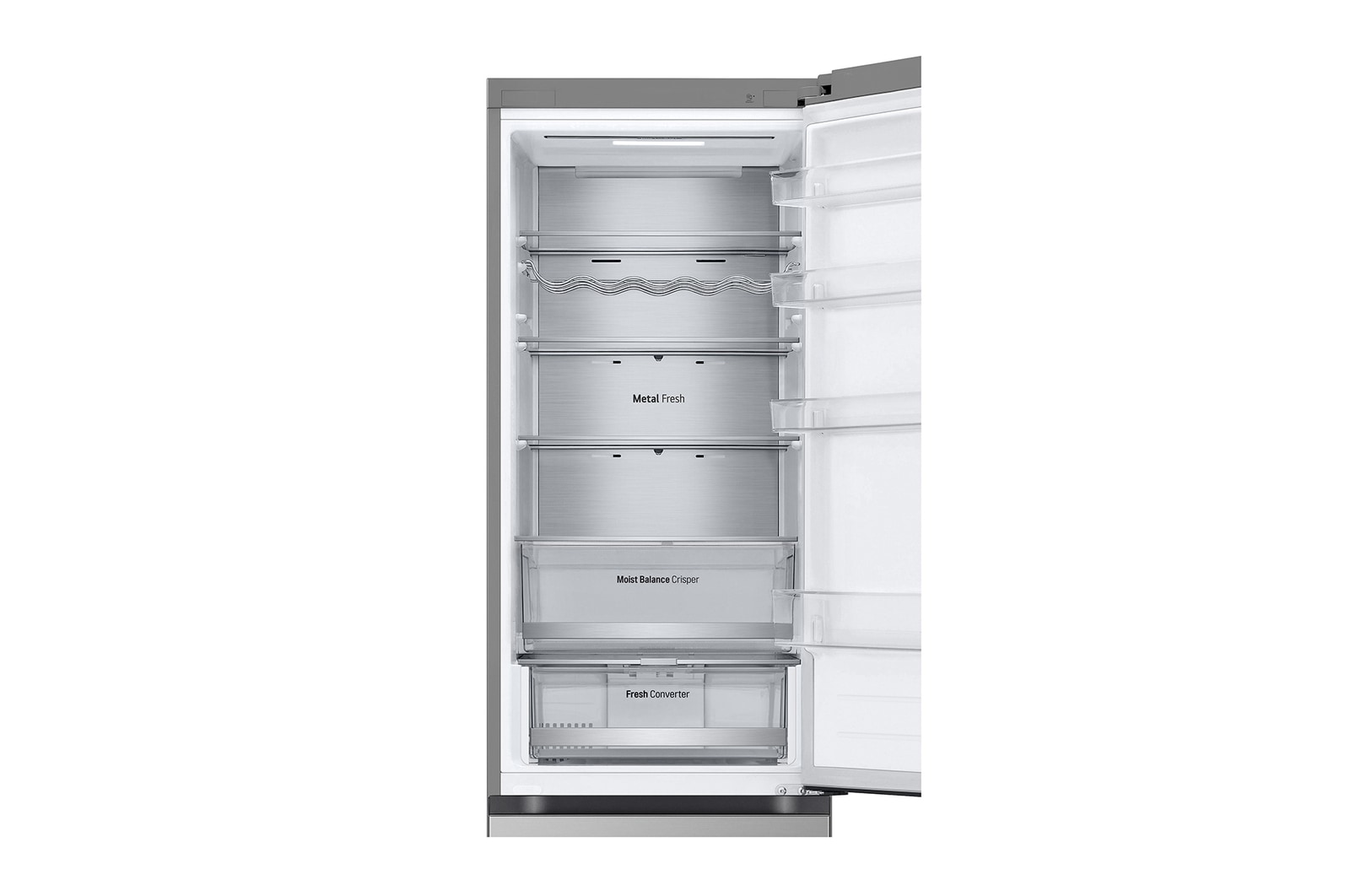 LG 2.03M 387L Kølefryseskab(Prime Silver) - Energiklasse D, Door Cooling+™ og Smart Diagnosis™ med Wi-Fi, GBV5250DPY