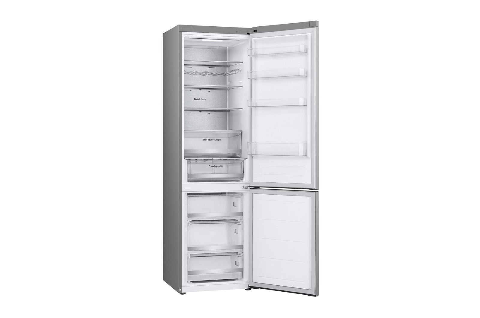 LG 2.03M 387L Kølefryseskab(Prime Silver) - Energiklasse D, Door Cooling+™ og Smart Diagnosis™ med Wi-Fi, GBV5250DPY