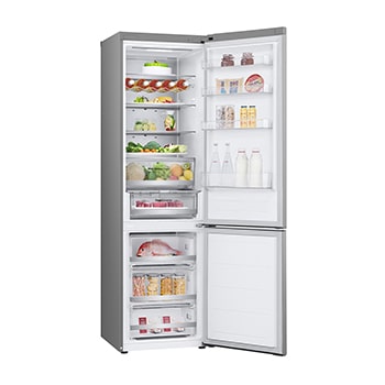 LG 2.03M 387L Kølefryseskab(Prime Silver) - Energiklasse D, Door Cooling+™ og Smart Diagnosis™ med Wi-Fi, GBV5250DPY