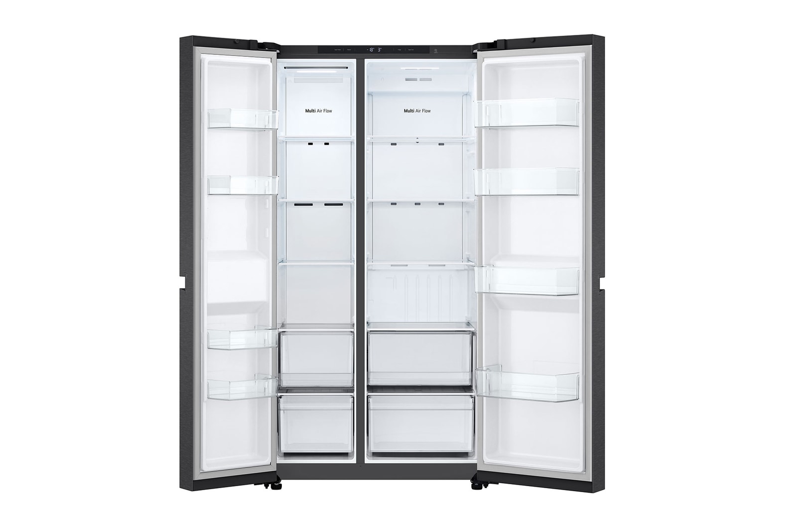 LG 662L Side by Side (Essence Matte Black), Energiklasse E , Smart Diagnosis™, GSBC40EPPE