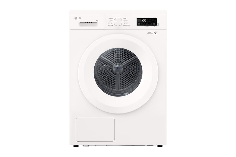 Visning forfra af 8 kg Tørretumblere (Hvid) - Energiklasse D/A++ med Heat Pump RHA1008NWH