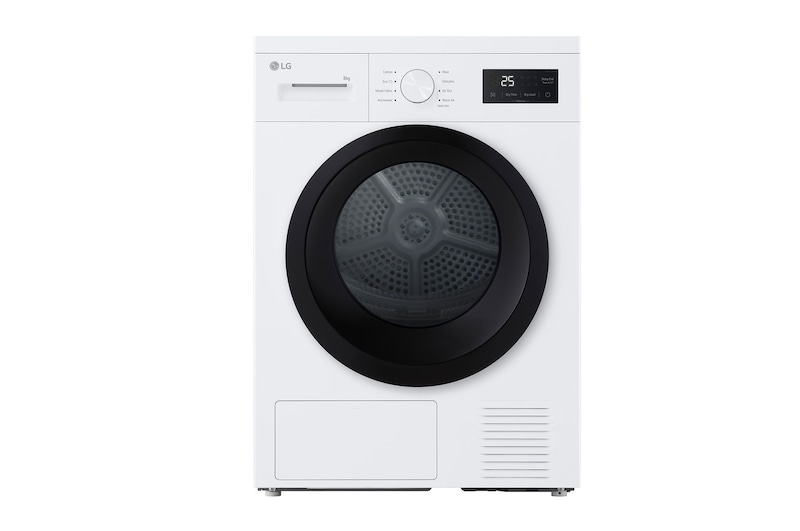 Visning forfra af 8 kg Tørretumblere (Hvid) - Energiklasse D/A++ med Heat Pump RHA1008NWK
