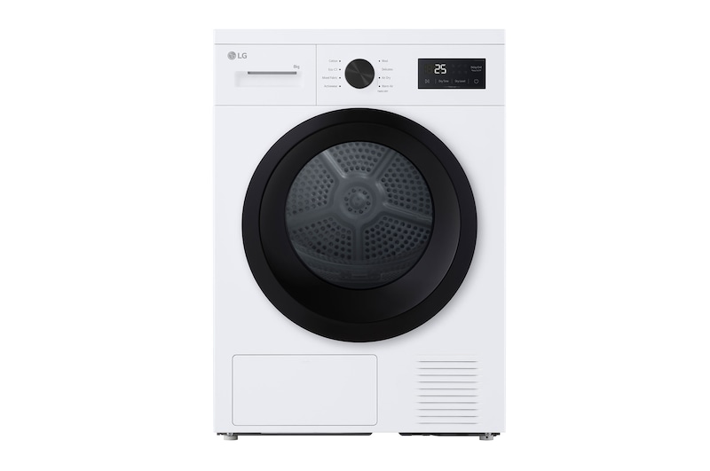 Visning forfra af 8 kg Tørretumbler (Hvid) - Energiklasse D/A++ med Heat Pump RHA1008NWKB