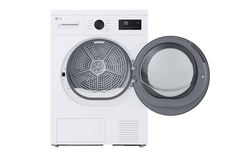LG 8 kg Tørretumbler (Hvid) - Energiklasse D/A++ med Heat Pump, RHA1008NWKB