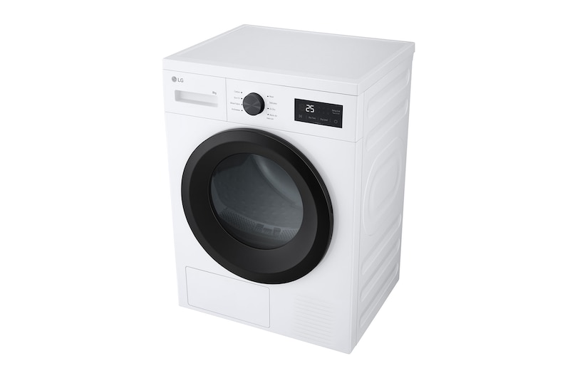 LG 8 kg Tørretumbler (Hvid) - Energiklasse D/A++ med Heat Pump, RHA1008NWKB
