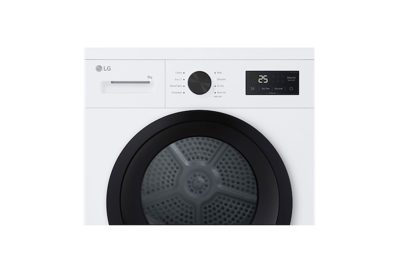 LG 8 kg Tørretumbler (Hvid) - Energiklasse D/A++ med Heat Pump, RHA1008NWKB