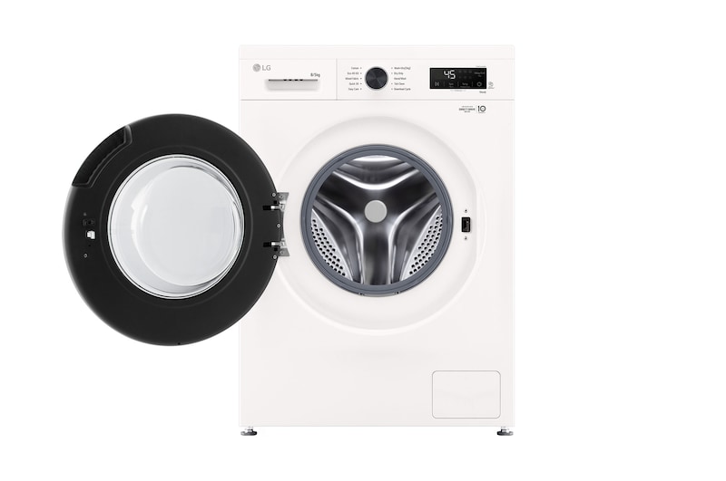 LG 8 kg / 5 kg Kombineret vaskemaskine/tørretumbler(Essence White) - Steam, Energiklasse A/E, 6 Motion DD™, Smart Diagnosis™ med Wi-Fi, W4X1085NWB