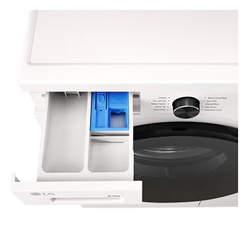 LG 8 kg / 5 kg Kombineret vaskemaskine/tørretumbler(Essence White) - Steam, Energiklasse A/E, 6 Motion DD™, Smart Diagnosis™ med Wi-Fi, W4X1085NWB