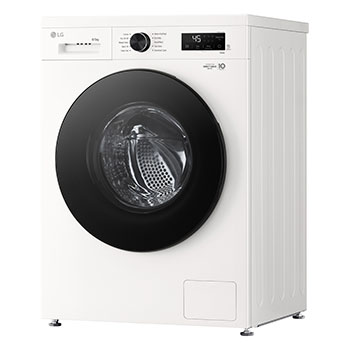 LG 8 kg / 5 kg Kombineret vaskemaskine/tørretumbler(Essence White) - Steam, Energiklasse A/E, 6 Motion DD™, Smart Diagnosis™ med Wi-Fi, W4X1085NWB