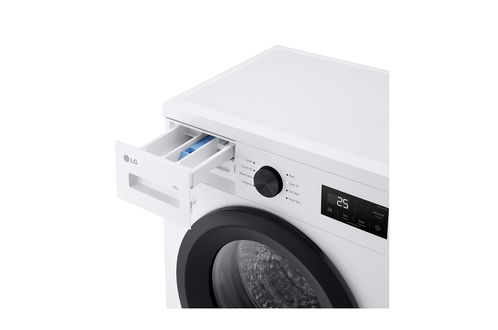 9 kg Vaskemaskin(Hvid) - Steam, Energiklasse A