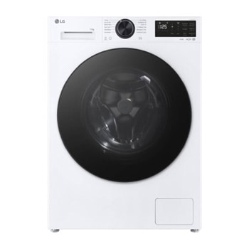Visning forfra af LG 11kg Vaskemaskine (Hvid) | Energiklasse A, TurboWash™360, AI DD™, Smart Diagnosis™ med Wi-Fi F4X5011TLB