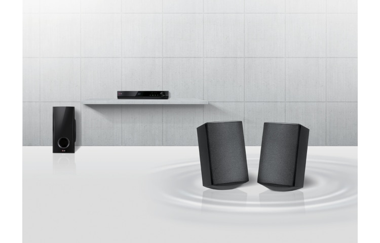 LG 3D hjemmebiosystem med 2,1-kanal. SMART Blu-Ray med DLNA. 5-sekunders opstart., BH4030CN