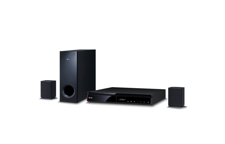 Visning forfra af 3D hjemmebiosystem med 2,1-kanal. SMART Blu-Ray med DLNA. 5-sekunders opstart. BH6230CN