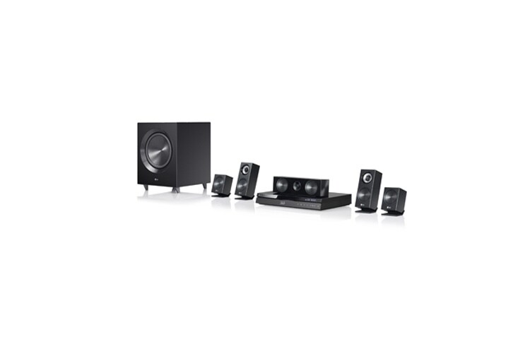 Visning forfra af 3D Blu-ray 5.1hjemmebiosystem med Smart TV-tjenester BH7220BWN