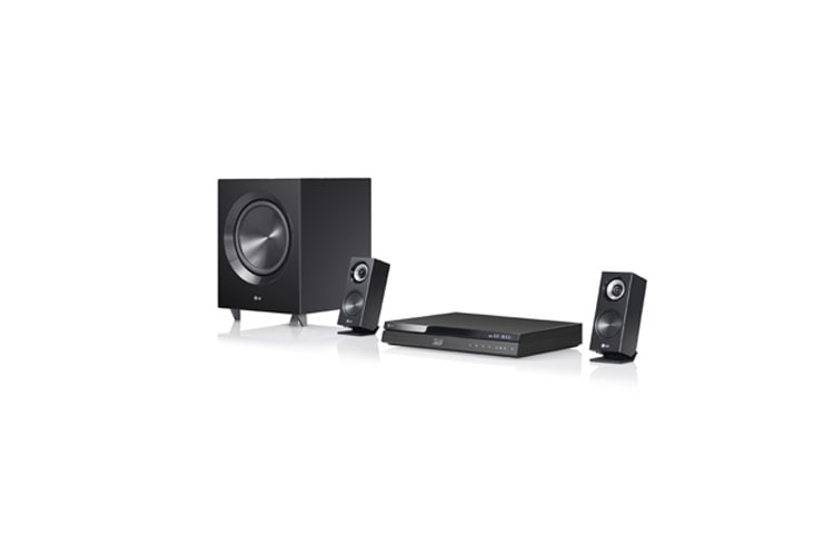 Visning forfra af 3D Blu-ray 2.1hjemmebiosystem med Smart TV-tjenester BH7220CN