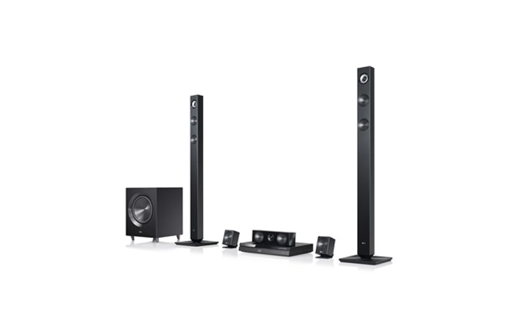 Visning forfra af 3D Blu-ray 5.1hjemmebiosystem med Smart TV-tjenester BH7420PN