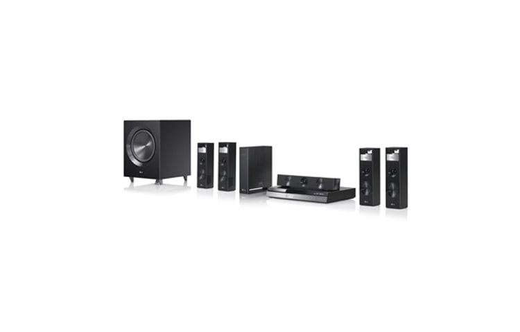 Visning forfra af Cinema 3D Sound Blu-ray 9.1 hjemmebiosystem med Smart TV-tjenester BH9220BWN