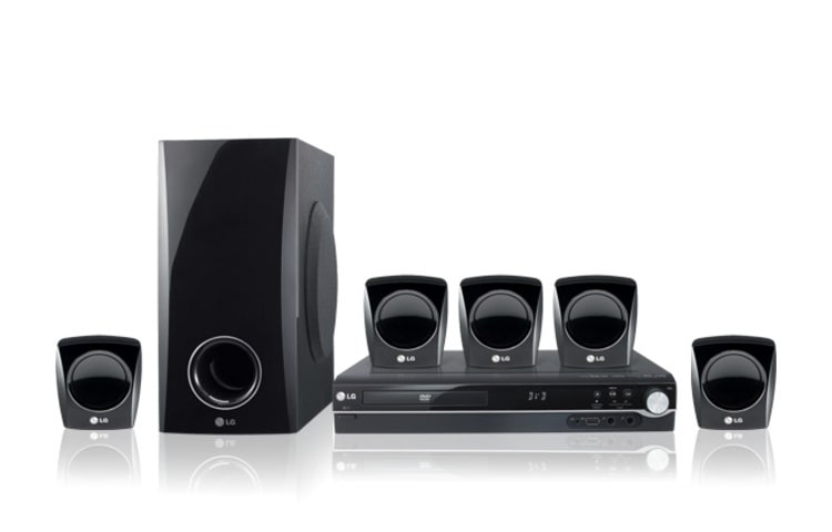 Visning forfra af LG 5.1 DVD Home Cinema System HT303SU