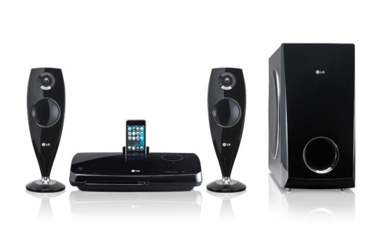 LG's 2.1 Dvd-hjemmebiosystem med iDock, HT33S